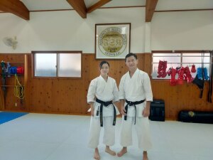 Sensei Teng with Rika Usami, ex-World Kata Champion